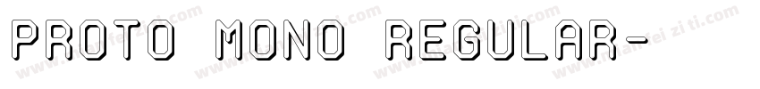 Proto Mono Regular字体转换